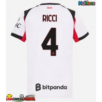 Camisa de Futebol AC Milan Samuele Ricci #4 Equipamento Secundário Mulheres 2025-26 Manga Curta